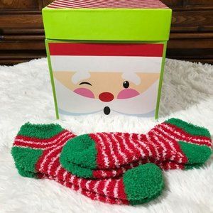 Many Faces of Santa Box and Holiday Socks Set